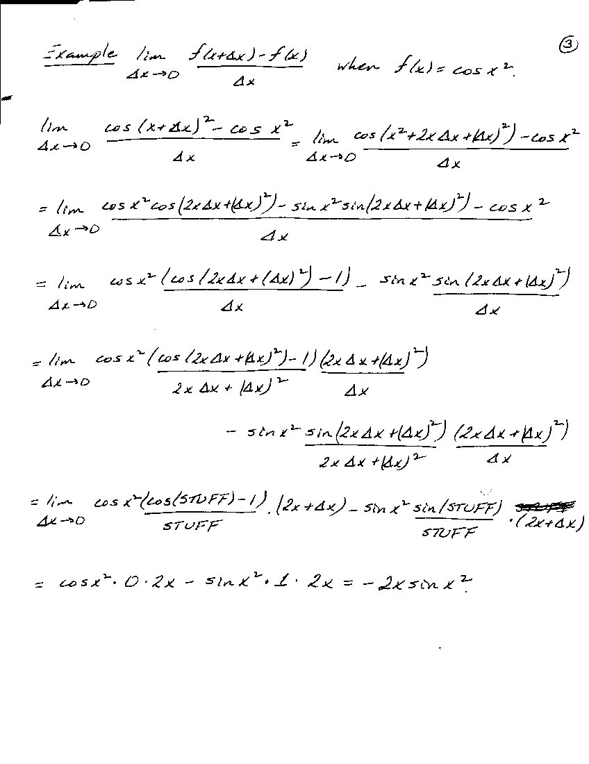MATH 221 Lectures 4 and 5: Calculus and Analytic Geometry