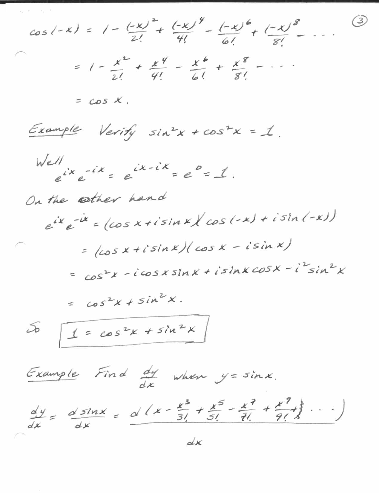 MATH 221 Lectures 4 and 5: Calculus and Analytic Geometry