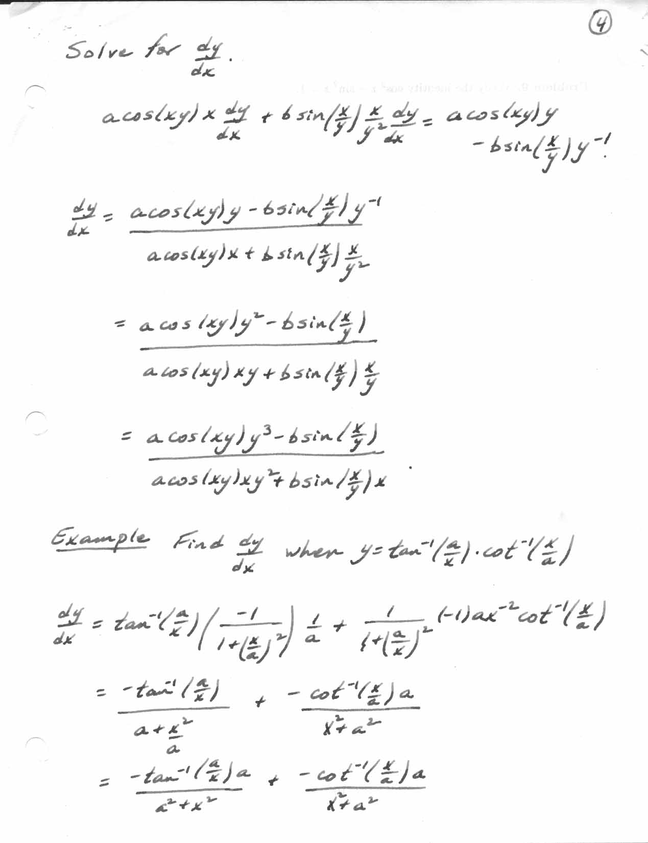 MATH 221 Lectures 4 and 5: Calculus and Analytic Geometry